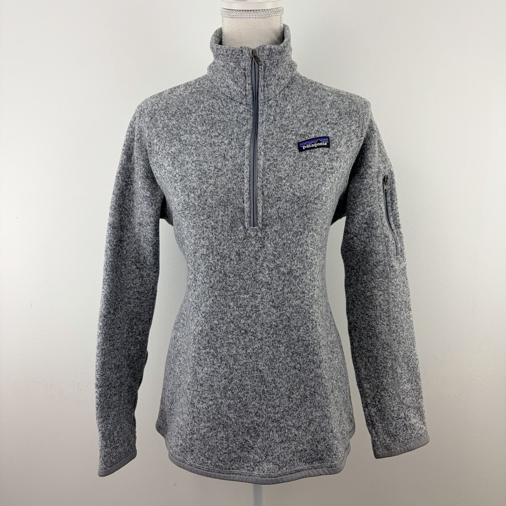 Patagonia Better Sweater 1/4 Zip Fleece Pullover Women's Large Gray